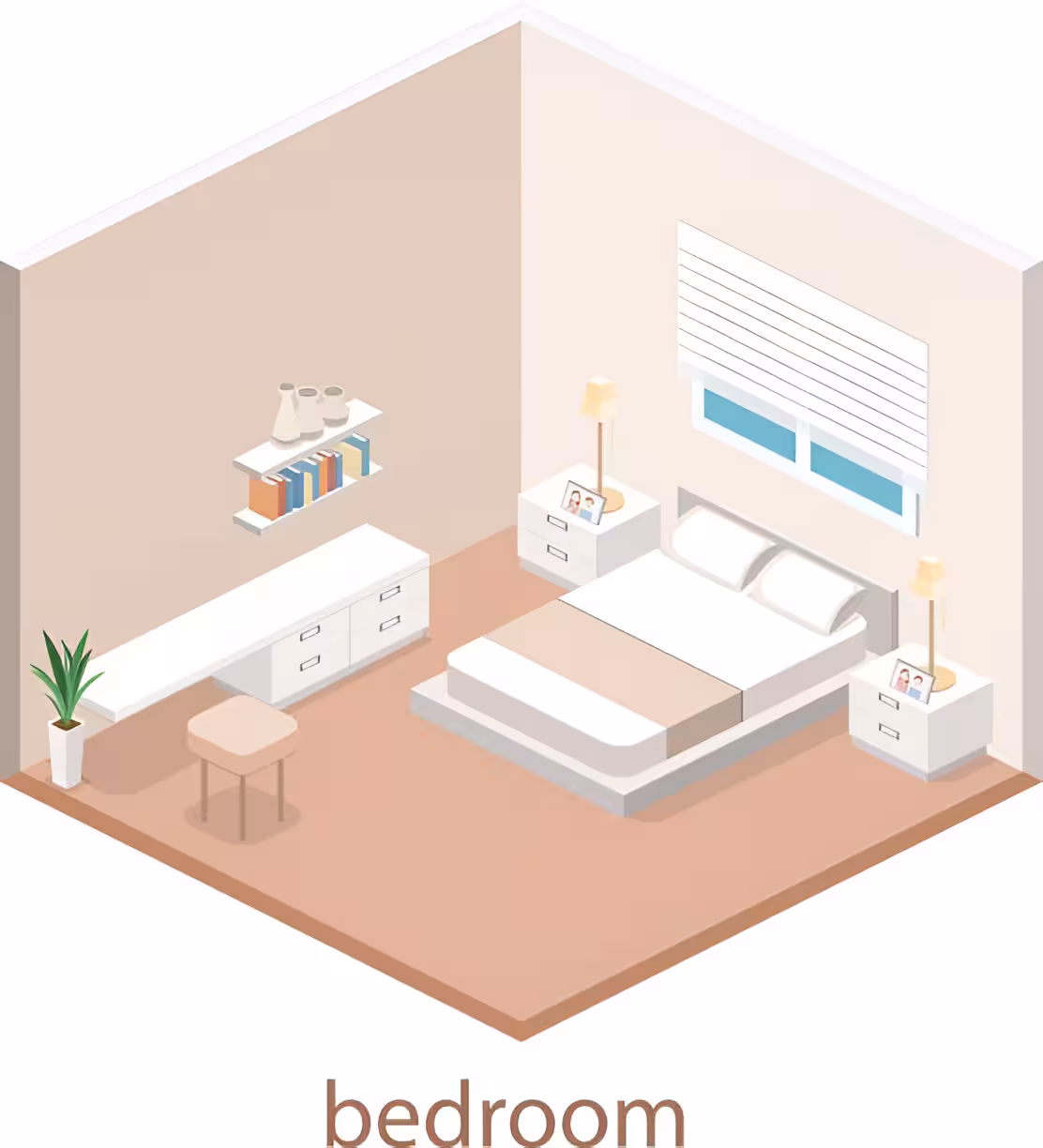 3d dimensions of average bedroom