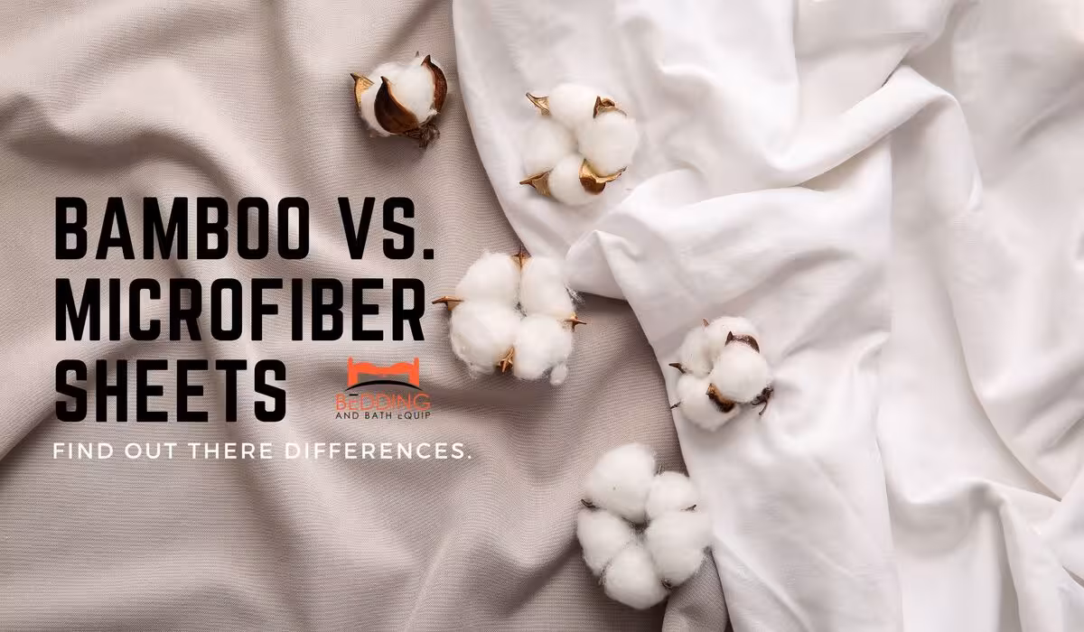 Bamboo sheets vs microfiber detailed comparsion showcasing a microfiber sheet and bamboo fabrics