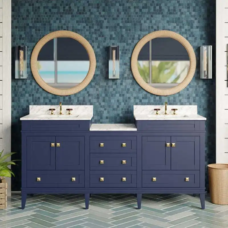 Royal blue bathroom vanity ideas